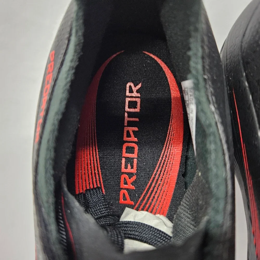 Adidas Predator‎ League FG/MG Soccer Cleats ID1328 Black Grey Red Men's Sz 7