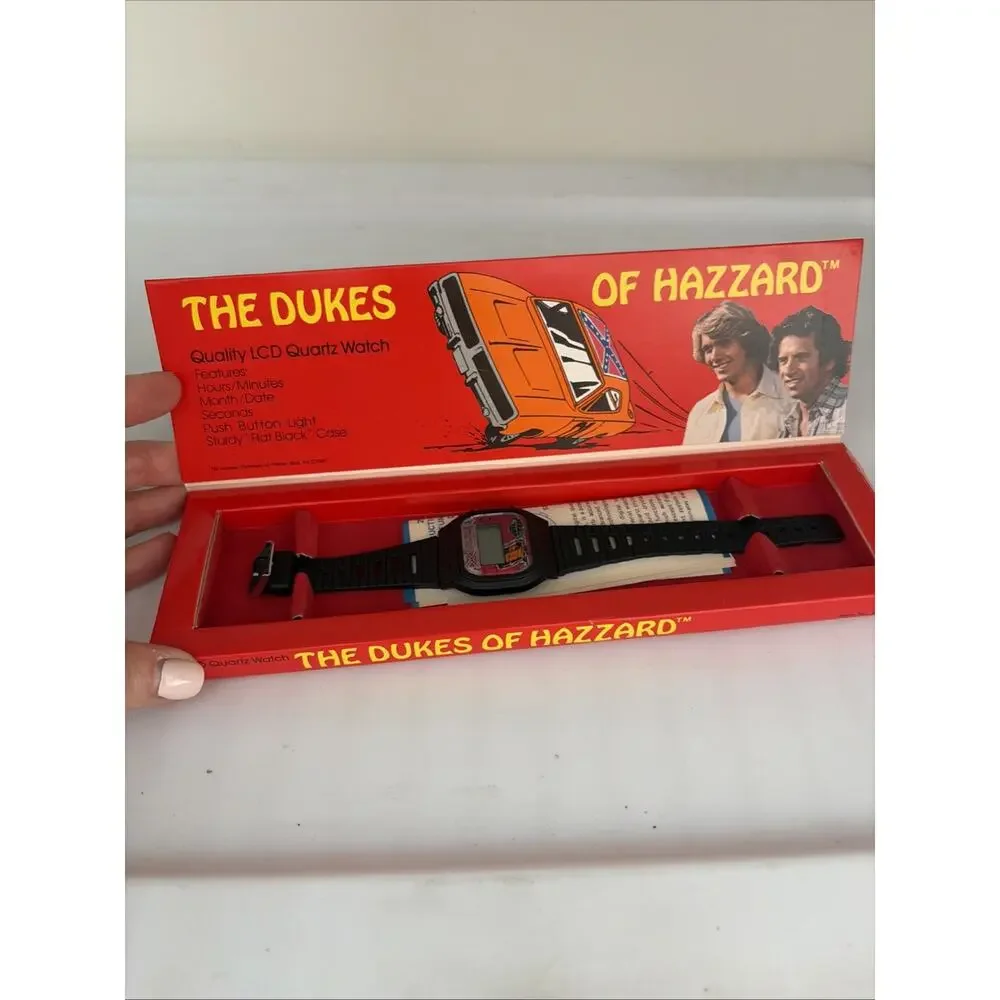 1981 UNISONIC THE DUKES OF HAZZARD LCD QUARTZ WATCH - NEW In BOX