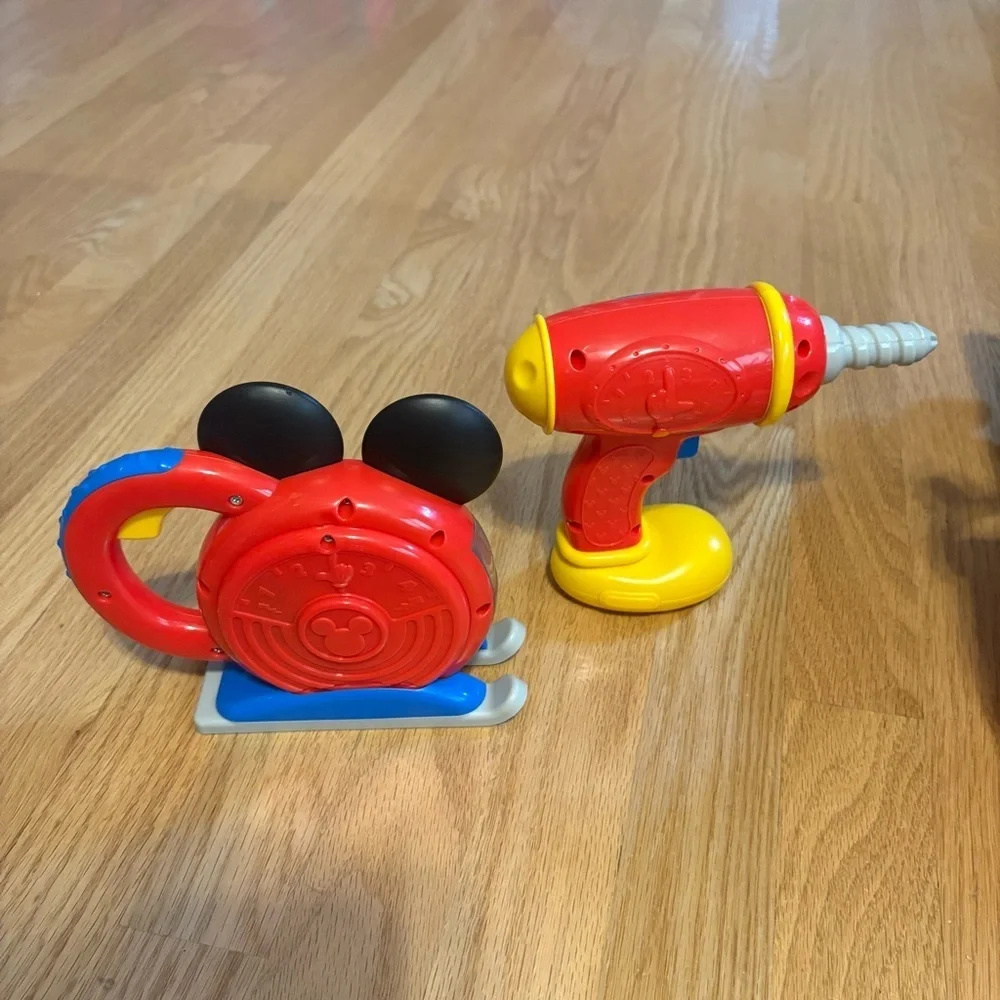 Disney Mickey Mouse Clubhouse Gear Go ‘N Chainsaw Saw Screwdriver Rare Set