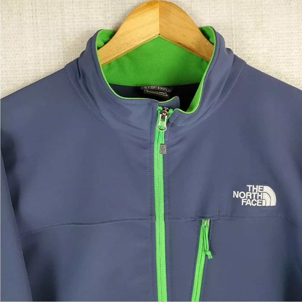THE NORTH FACE Apex Bionic Softshell Full Zip Blue Jacket Coat - Size XL
