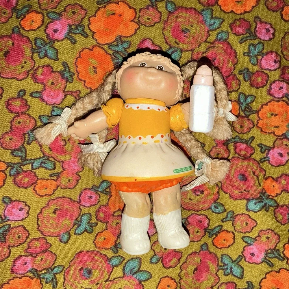 Vtg Cabbage Patch Kids GIRL Blonde Braids FIGURE  Bottle Figure 3