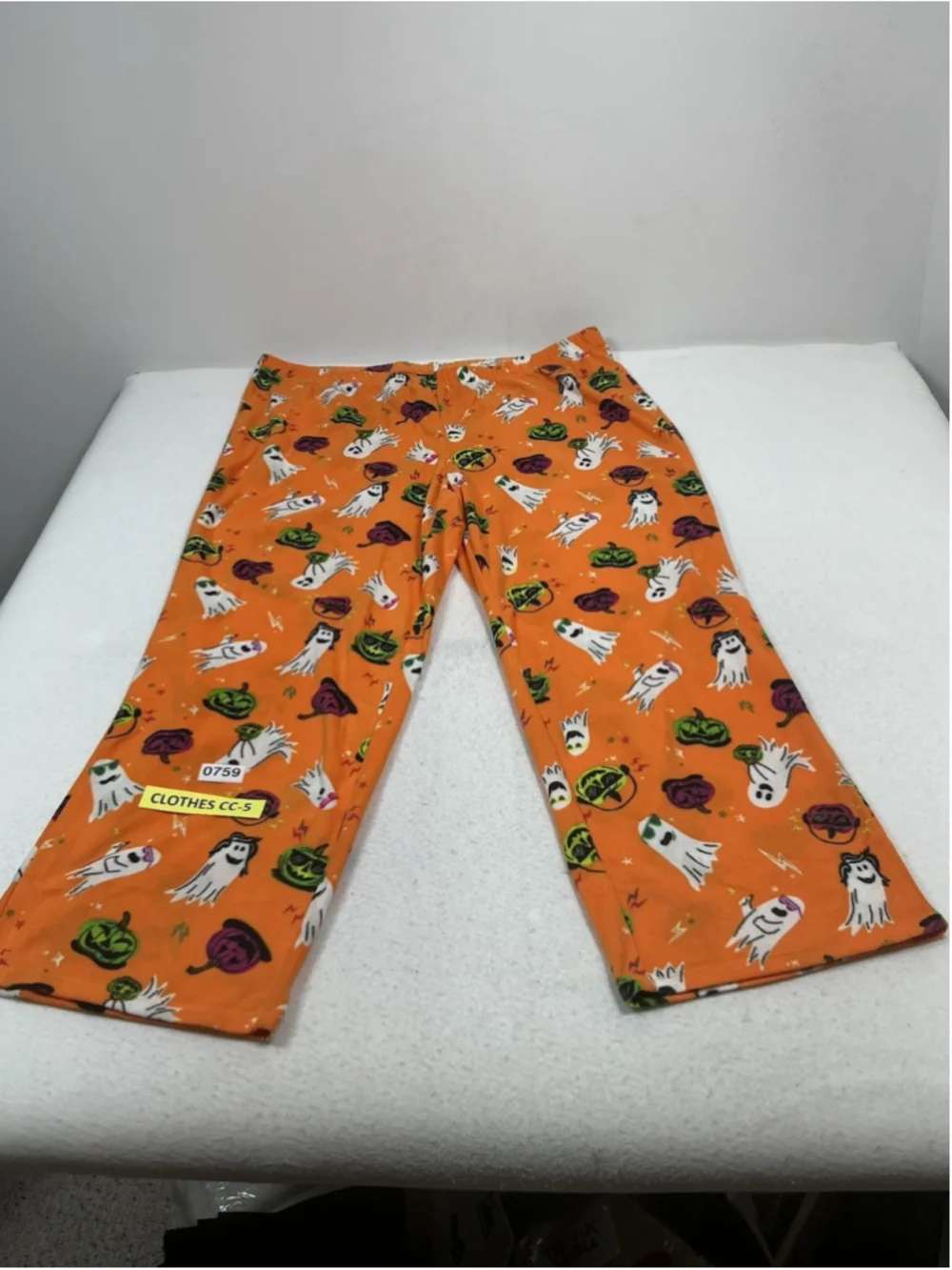 Mens NWT Hyde & Eek Halloween Sleepwear Pants XXLT Orange W/ Ghosts Pumpkins