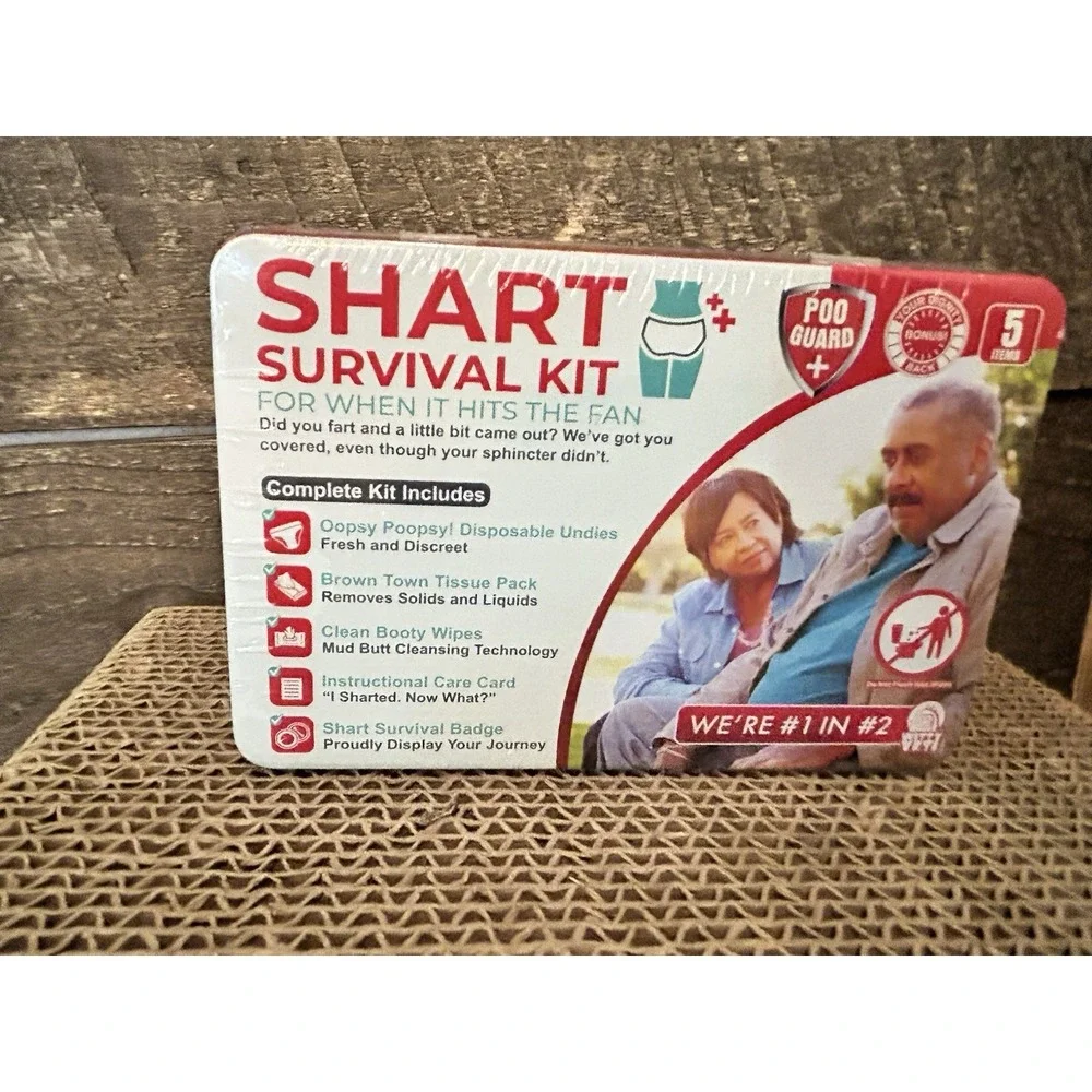 Funny‎ Shart Survival Kit - Poop Prank Gift Set with Wipes & Underwear