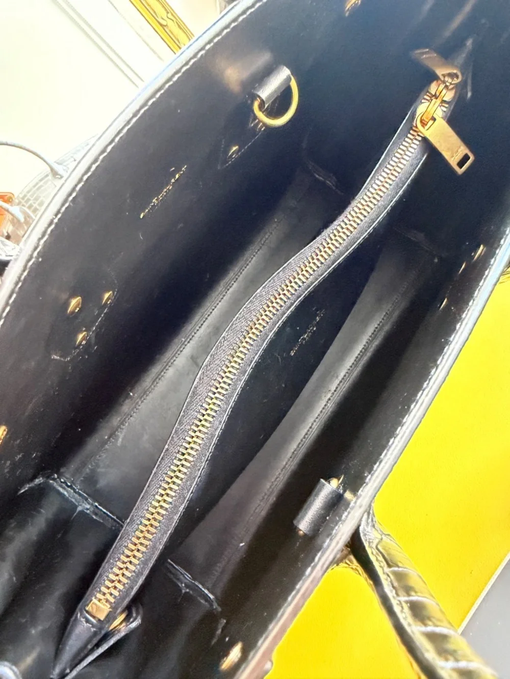 Yves Saint Laurent leather compartments
