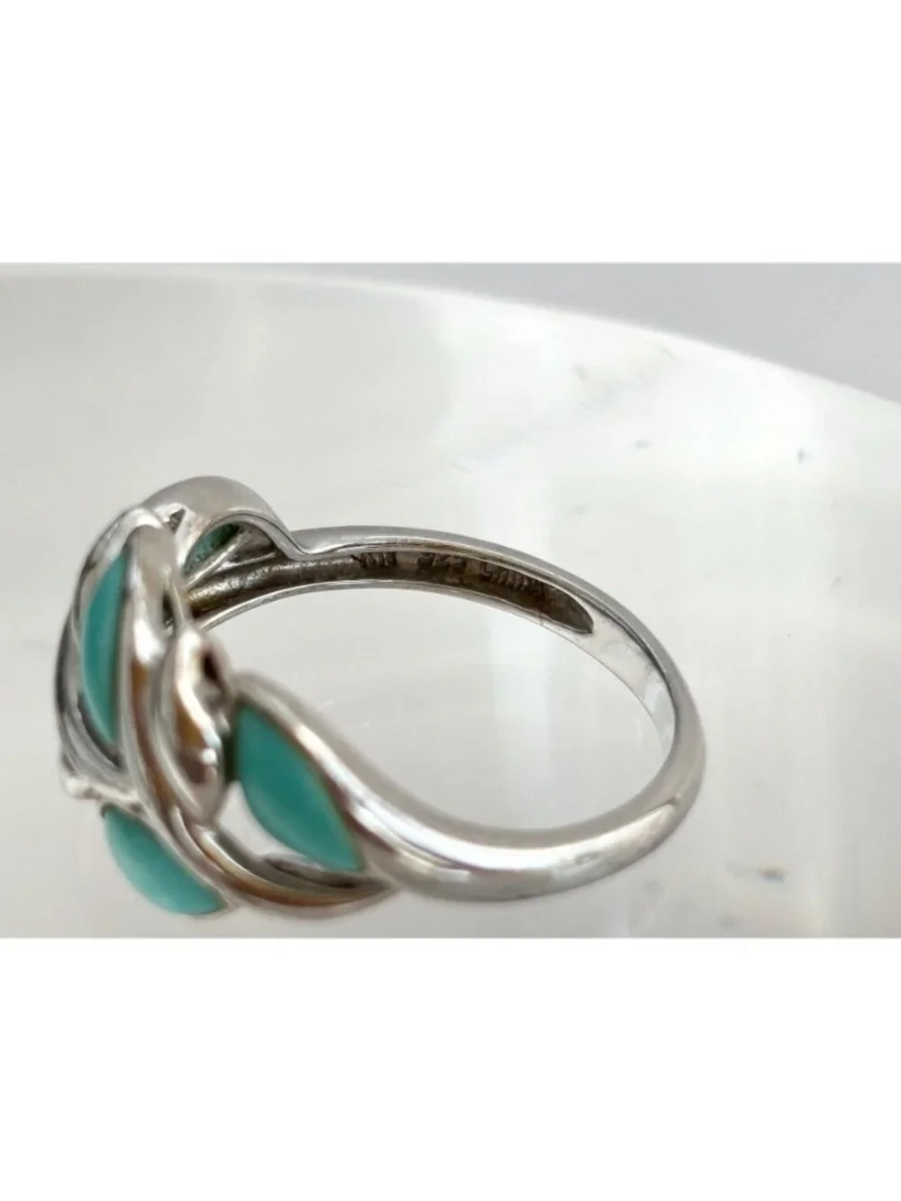 Southwest Sleeping Beauty Turquoise Sterling Silver 925 Vintage Ring - sz 9