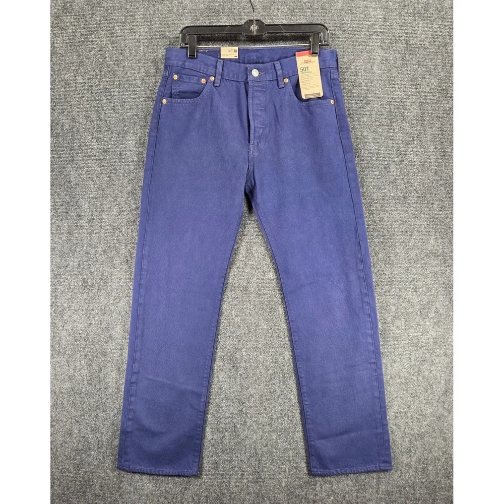 Levi's 501‎ Original Jeans Mens 30x30 Blue 100% Cotton Straight Leg Jeans New