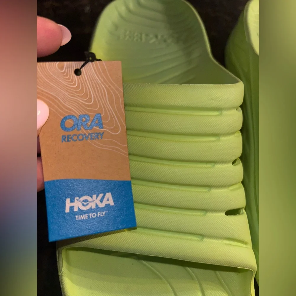 NWT Hoka Ora Recovery Orthopedic Slide Men’s Size 14 Butterfly/Radiant Yellow