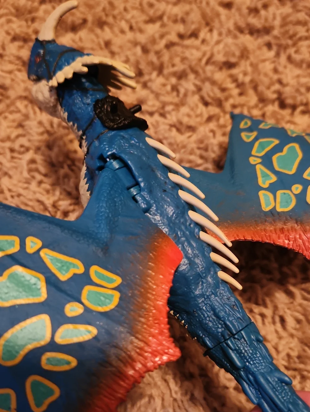How To Train Your Dragon Deadly Nadder Blue Dragon Figure with Teal & Orange