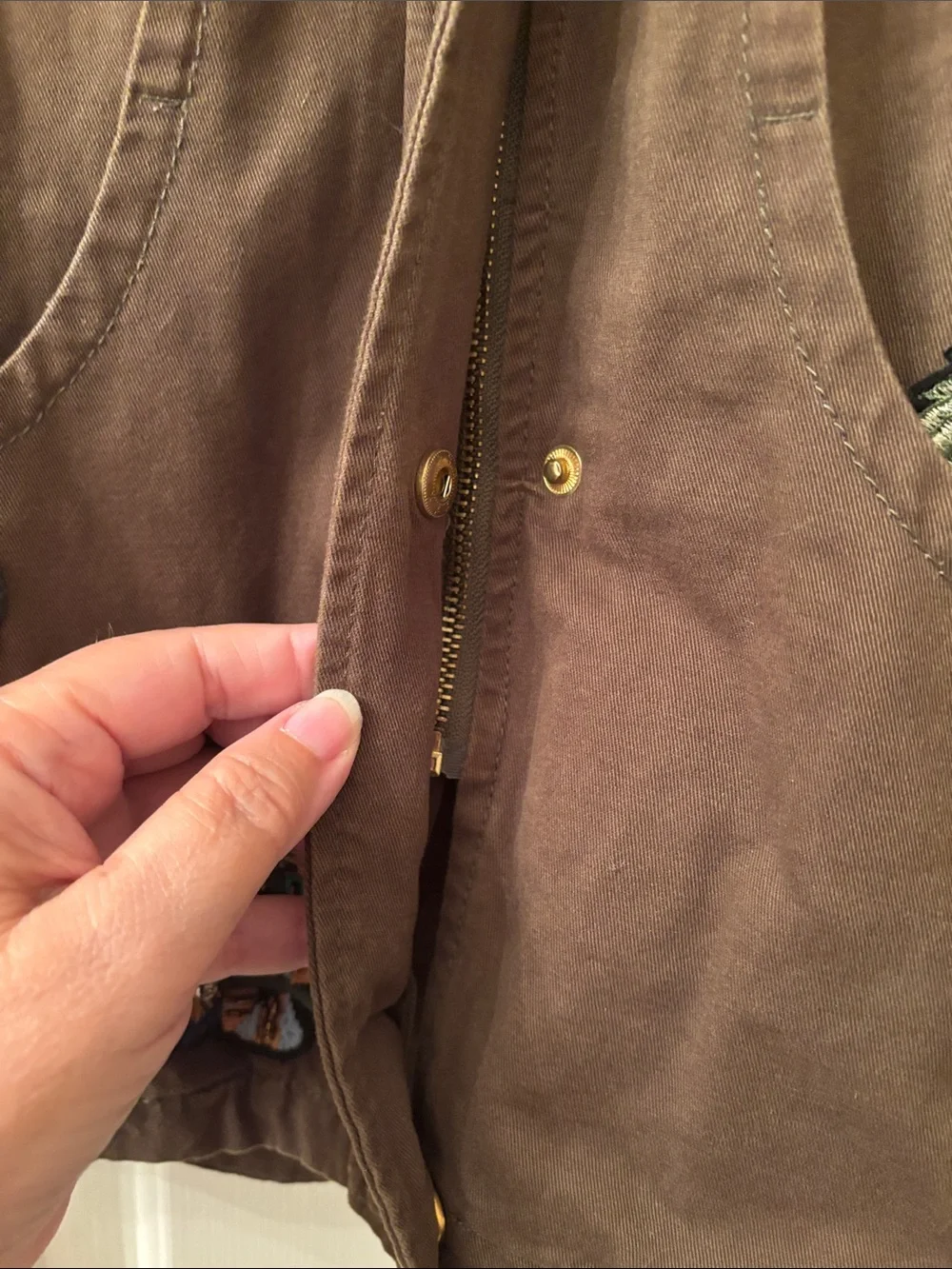 truly Me Brown Hooded Jacket with Floral Embroidery Size 12 EUC