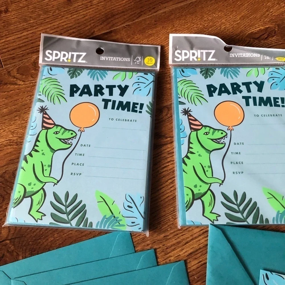 Dinosaur Party Time Invites (24ct)