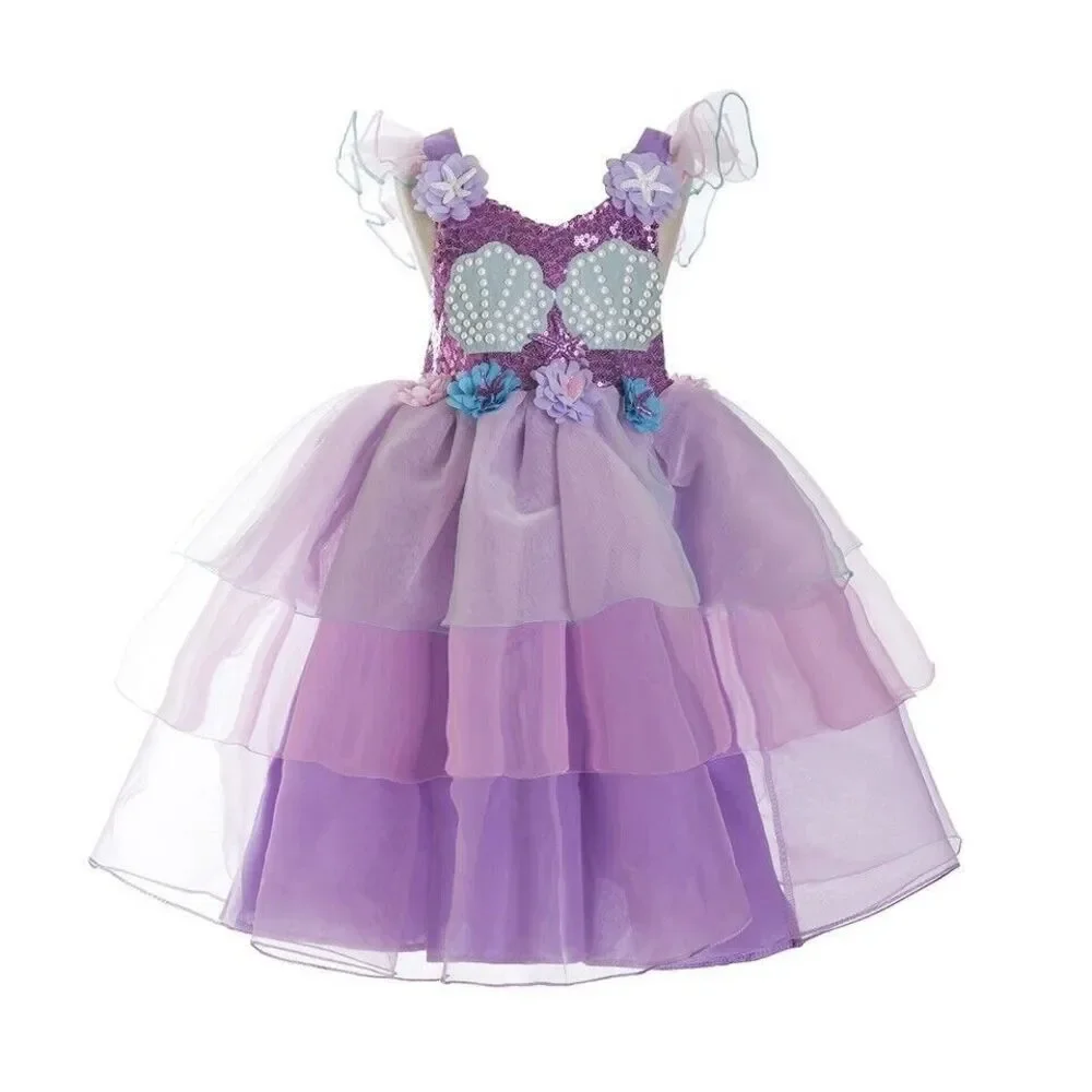 Los Angeles Boutique Little Mermaid Girls Dress Sequin Party Princess Costume 6