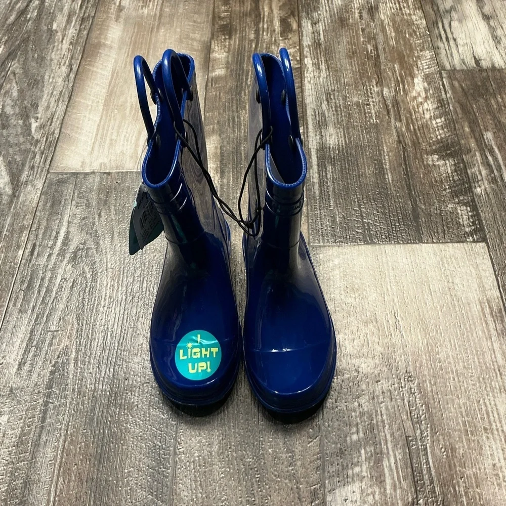 Western Chief Navy Blue Gloss Rain Boots with Handles Size 9/10