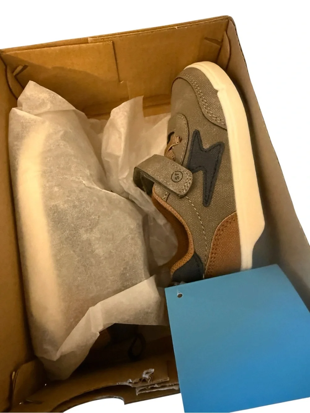 Munchkin by Stride Rite Maxwell Grey Sneakers  Kids Casual Gray and Brown NEW