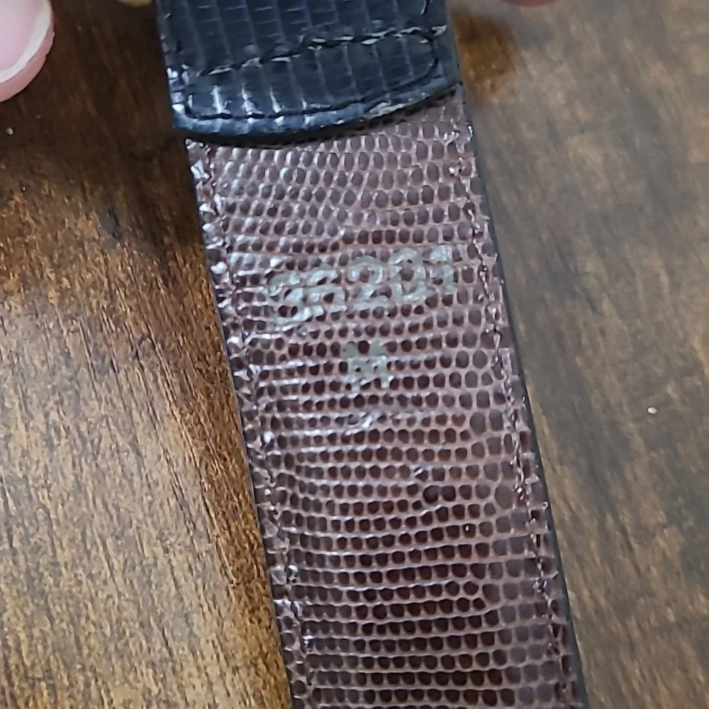 Brighton Brown & Black Reversible Embossed Leather Belt with Silver Buckle (M)