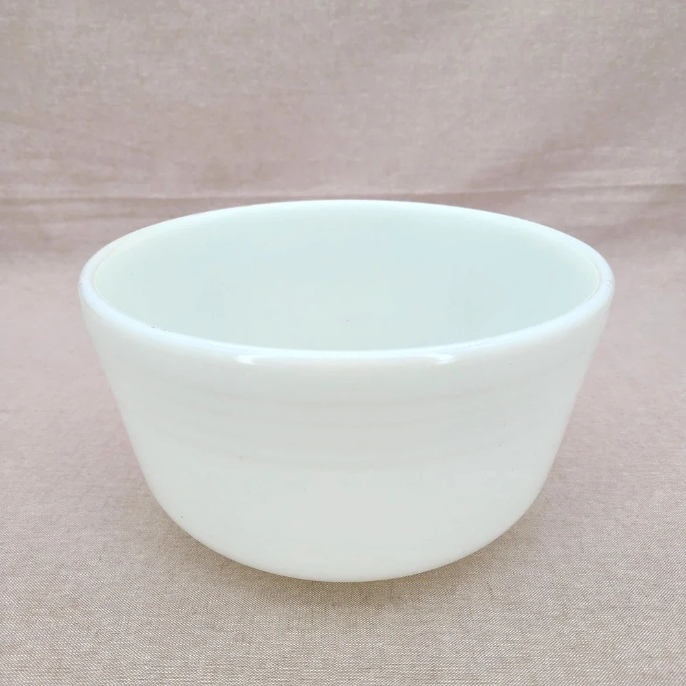 Hamilton Beach Vintage Milk Glass Mixer Bowl 1950s Ribbed Model #10 (3 quarts)