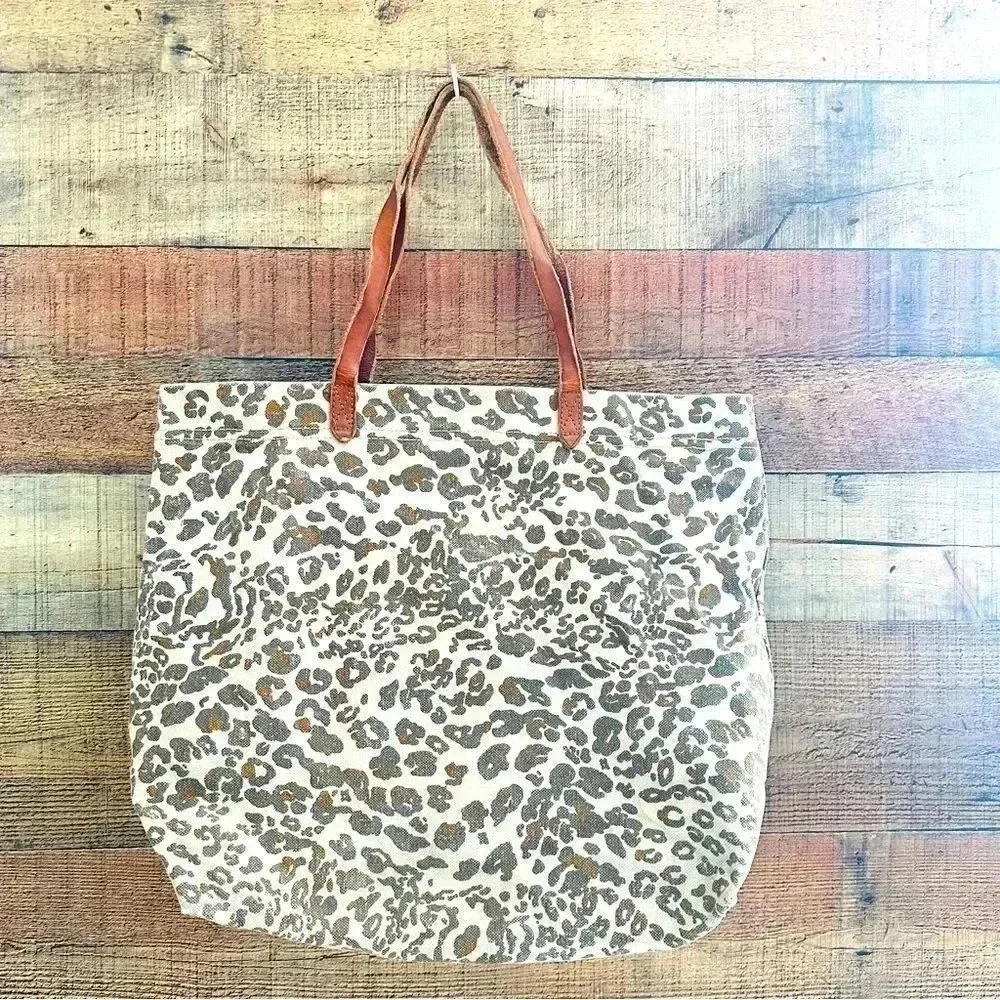 Madewell The Canvas Transport Tote Print Edition Cheetah/Leopard