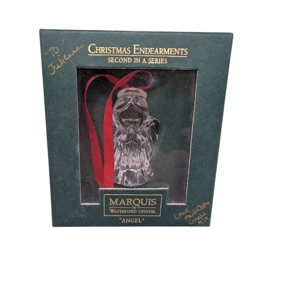 Retired Christmas Endearments Waterford Crystal Angel - Second In A Series