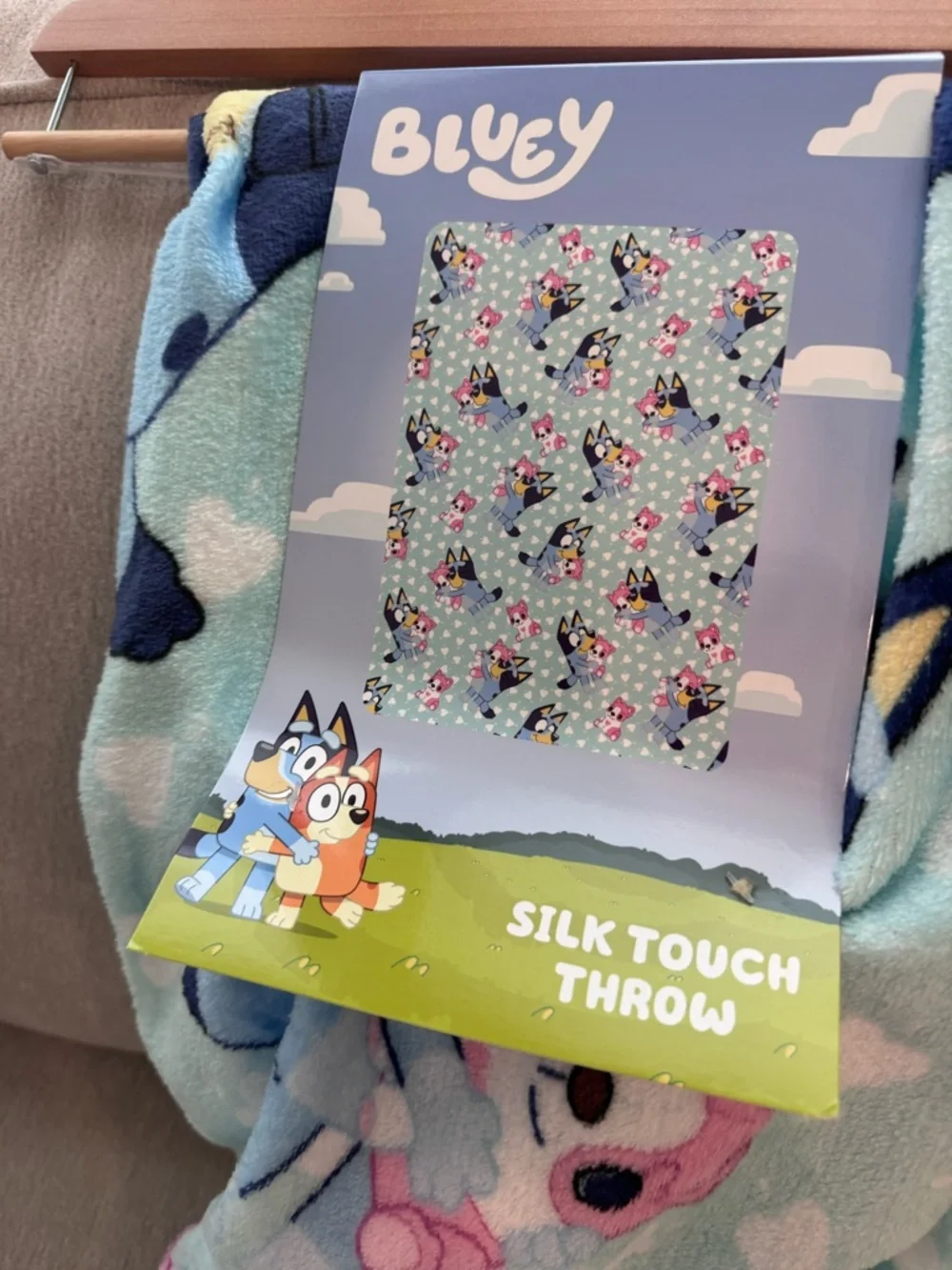 Bluey Silk Touch Plush Blanket NWT