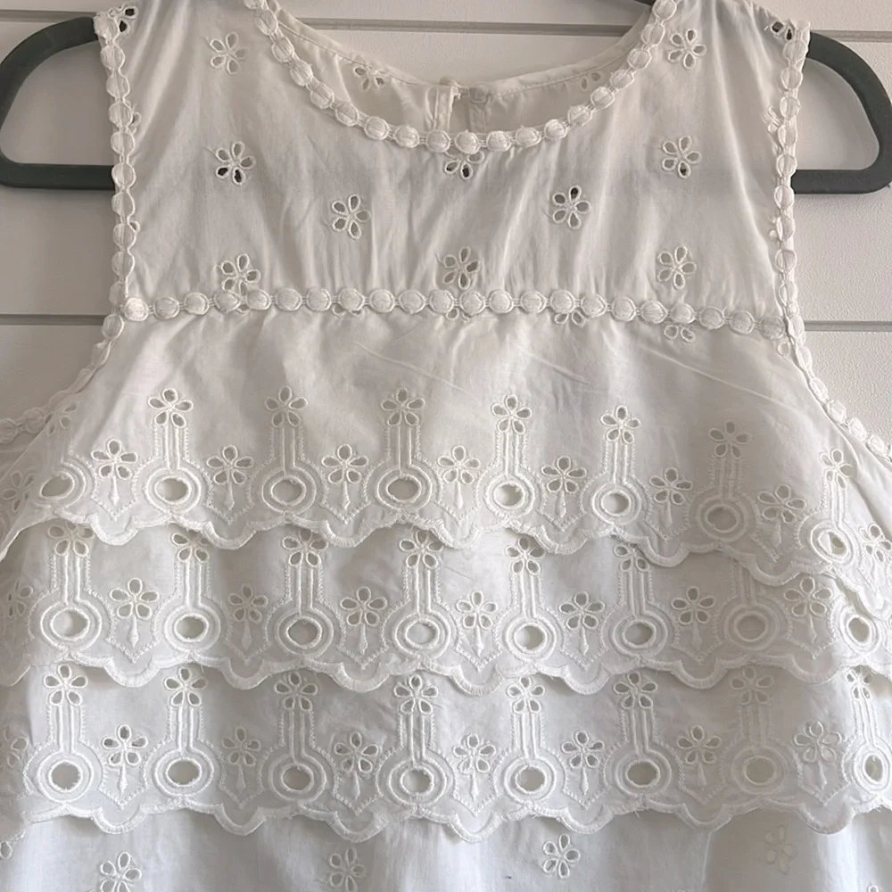 J. Crew Cream Eyelet Dress