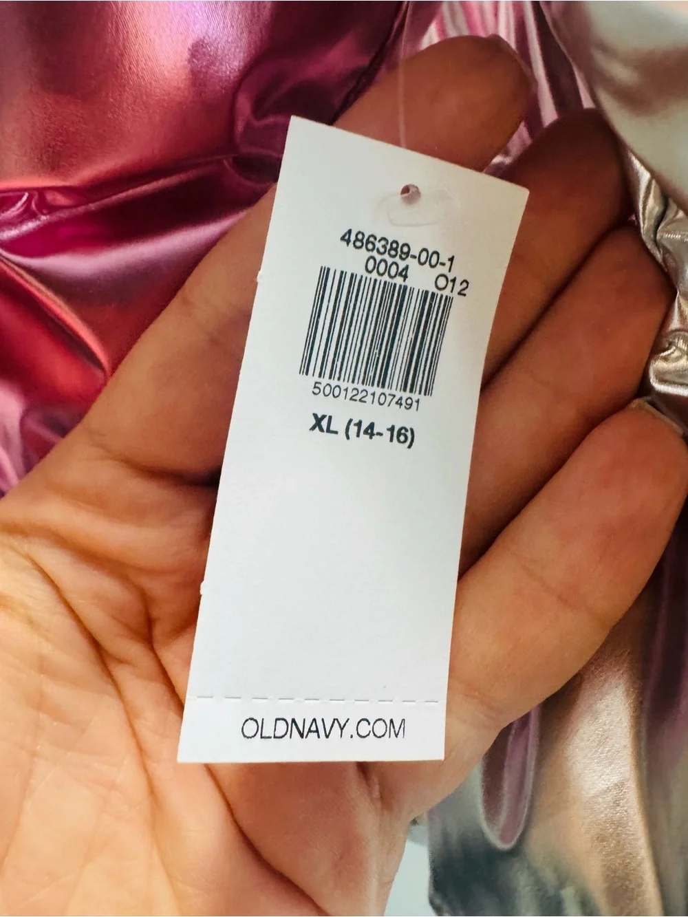 Old Navy shiny metallic
