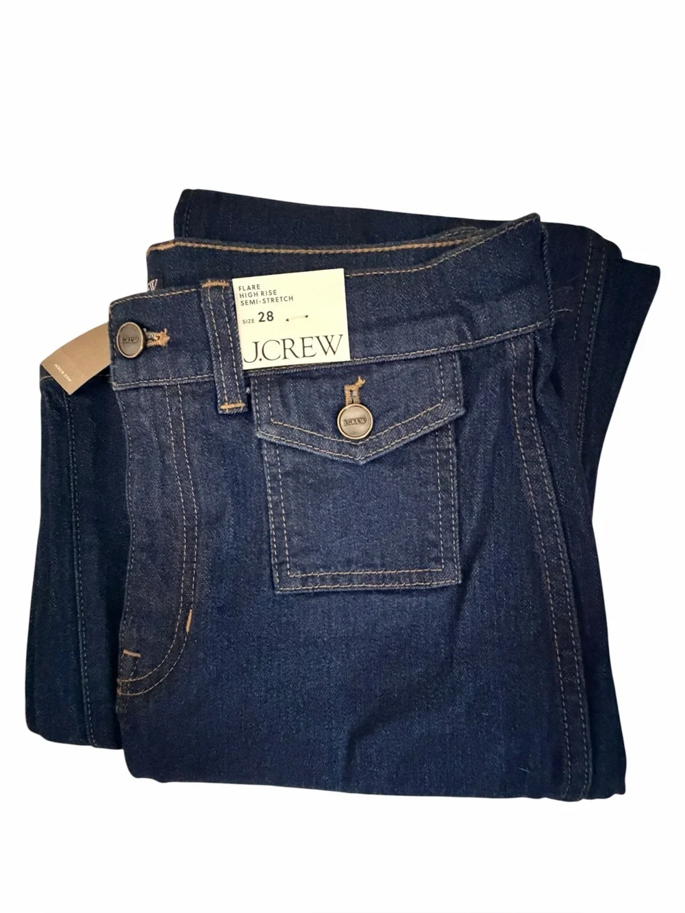 J Crew Vintage flare jean with flap pockets NWT