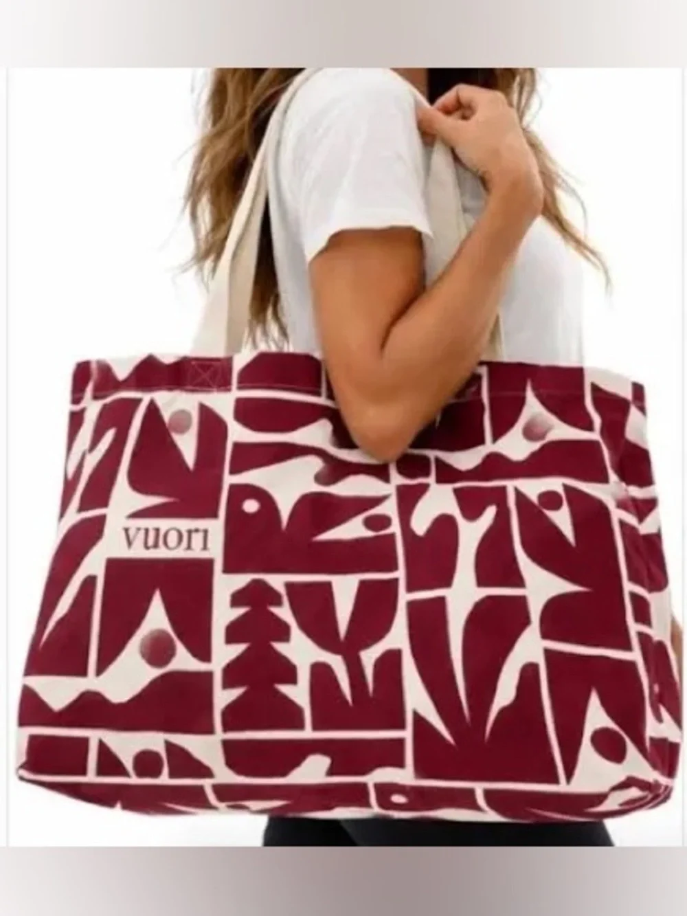 Vuori Limited Edition Strawberry Canvas Tote NWT