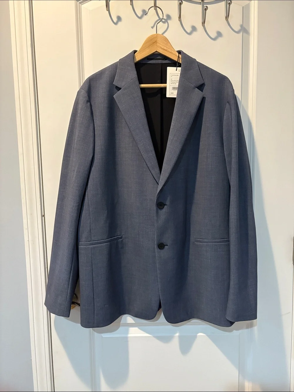 Theory Men Dusty Blue Precision Print Blazer