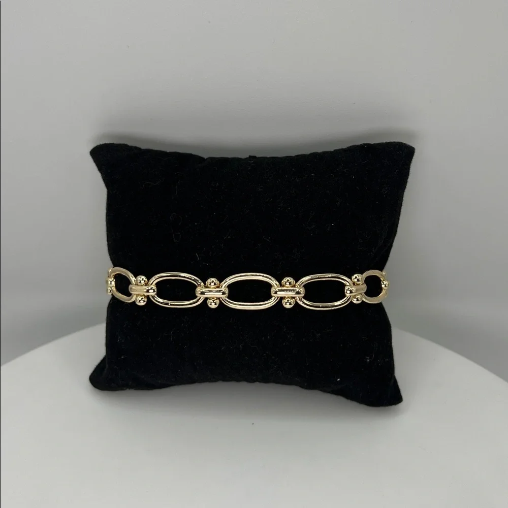 182. 18k Gold Plated Bracelet 7” - 8 1/2”