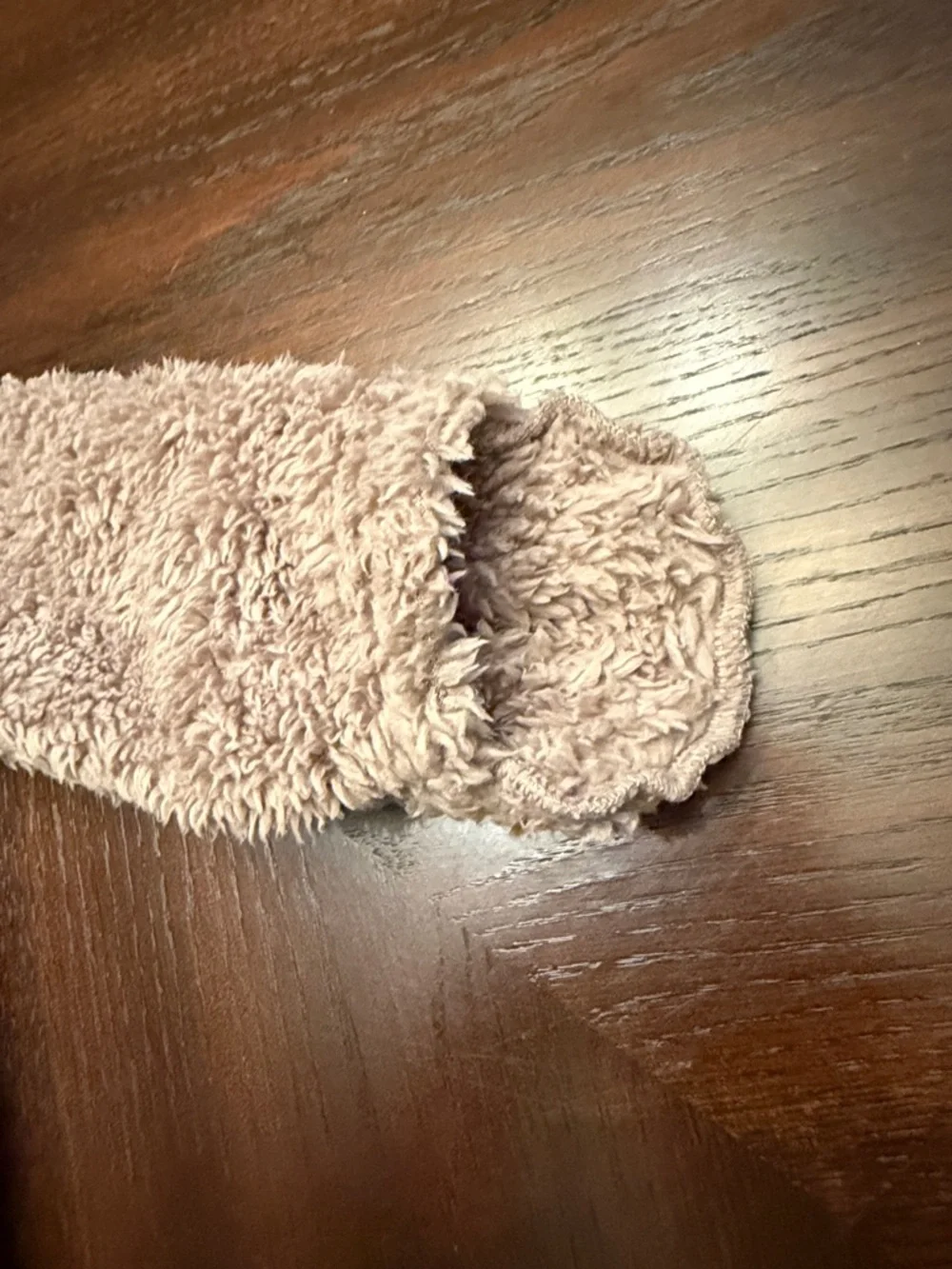 Carter’s Teddy Fleece Bear Hooded Footed Zip Romper Taupe 9M