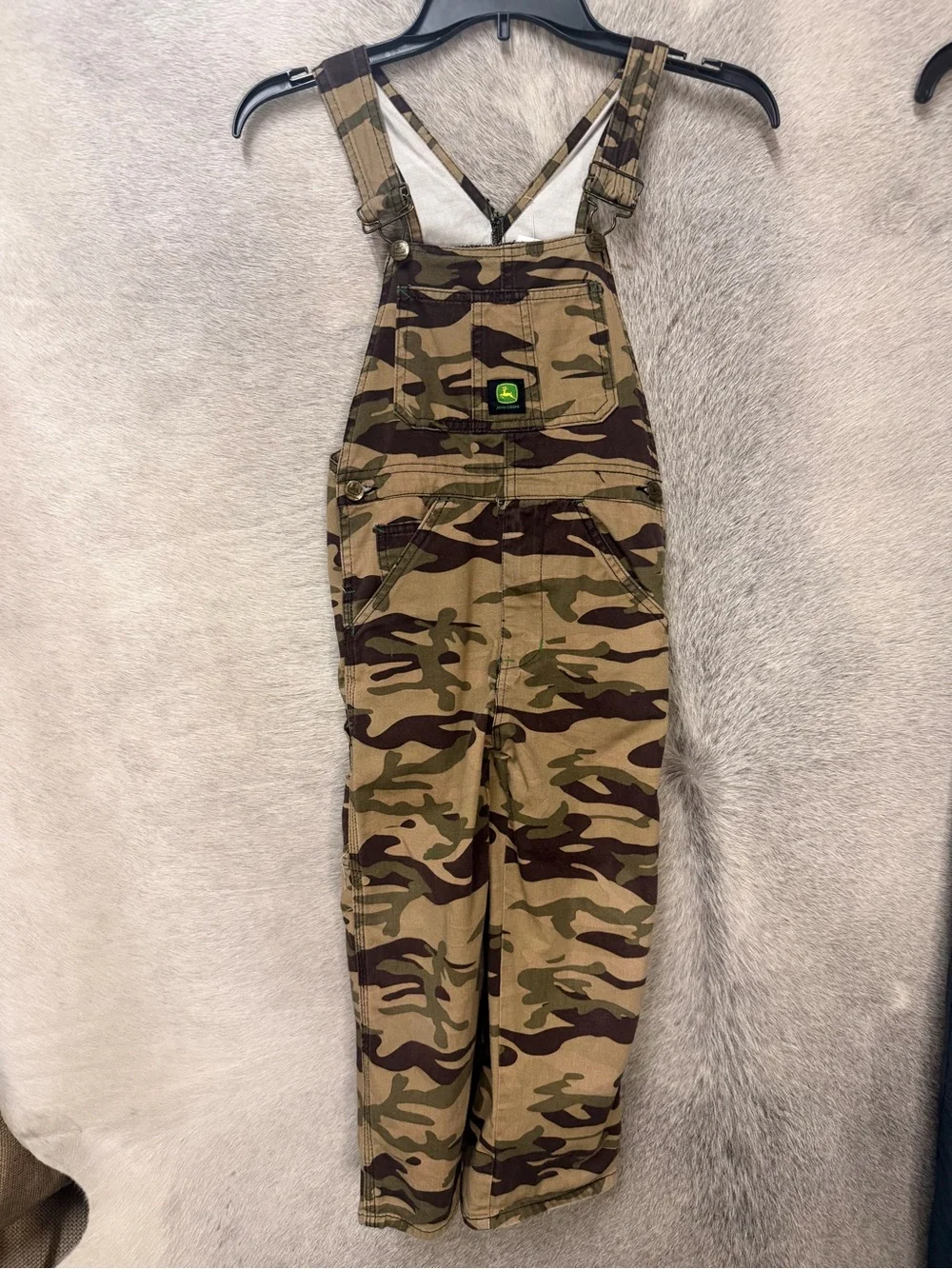 John Deere kids Camo Overalls - Green Camo size 6
