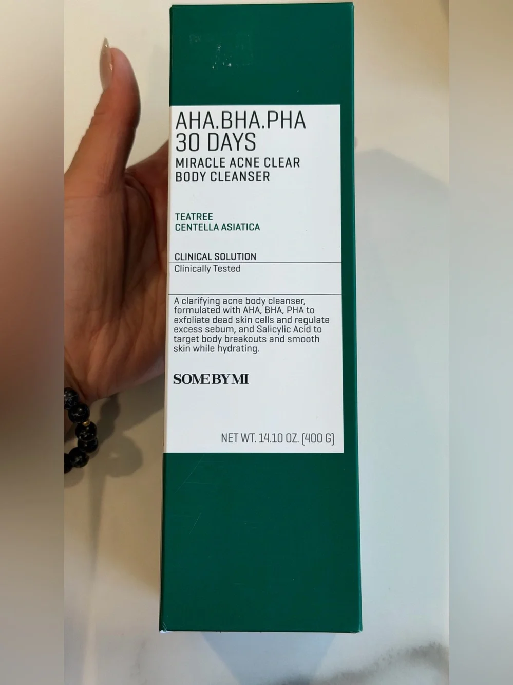 NIB Some By Mi AHA-BHA-PHA 30 Days Miracle Acne Clear Body Cleanser 14.10 oz.(40