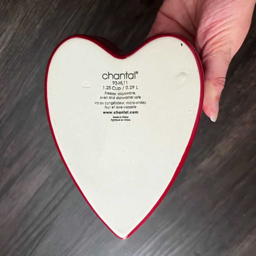 Chantal Heart Shaped Dish Bowl 1.25 cup size
