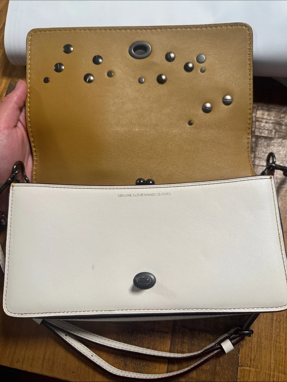 Coach white crossbody