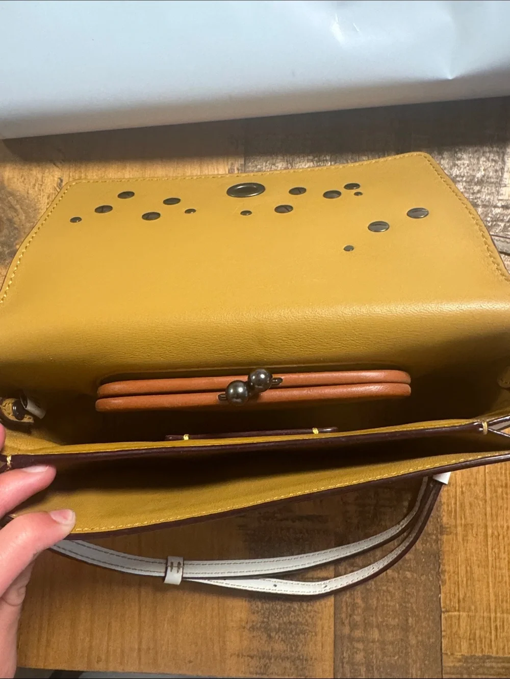 Coach white crossbody
