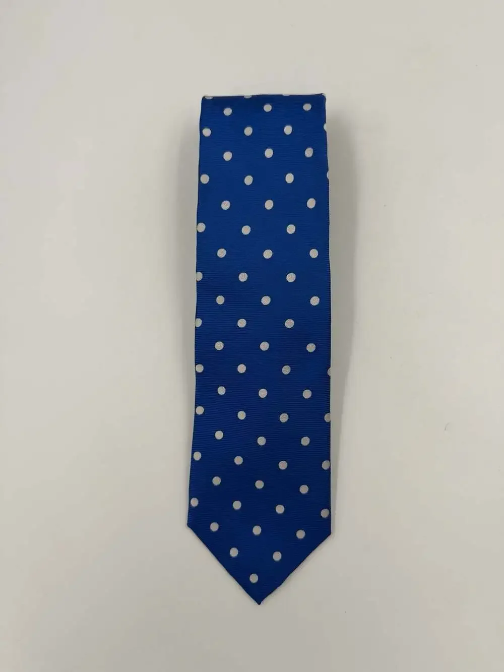 Tommy Hilfiger Royal Blue with White Polka Dots Silk Necktie