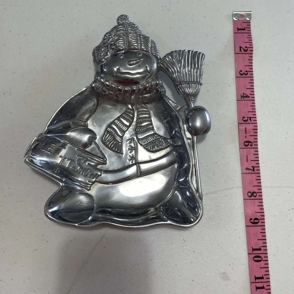 Lenox YULETIDE Metal Serveware SNOWMAN‎ Shape Tray #6212253