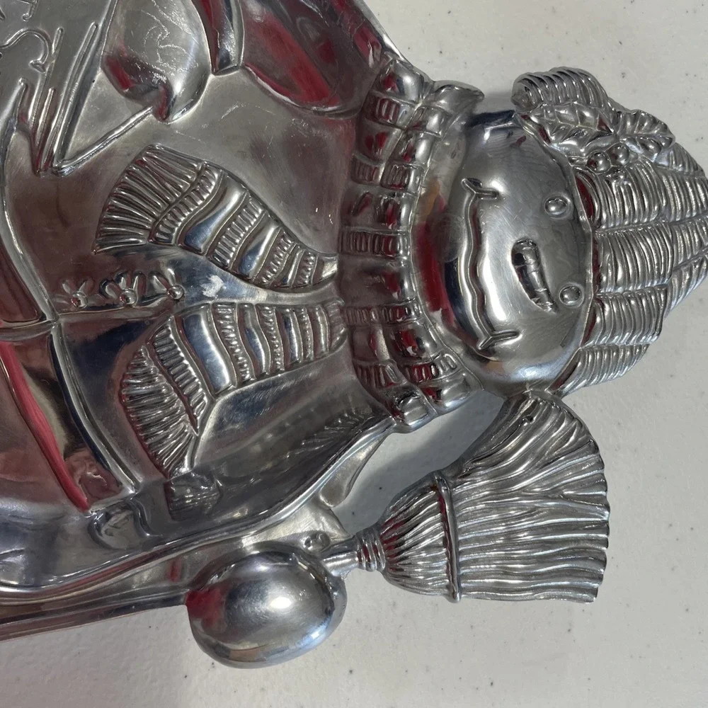Lenox YULETIDE Metal Serveware SNOWMAN‎ Shape Tray #6212253