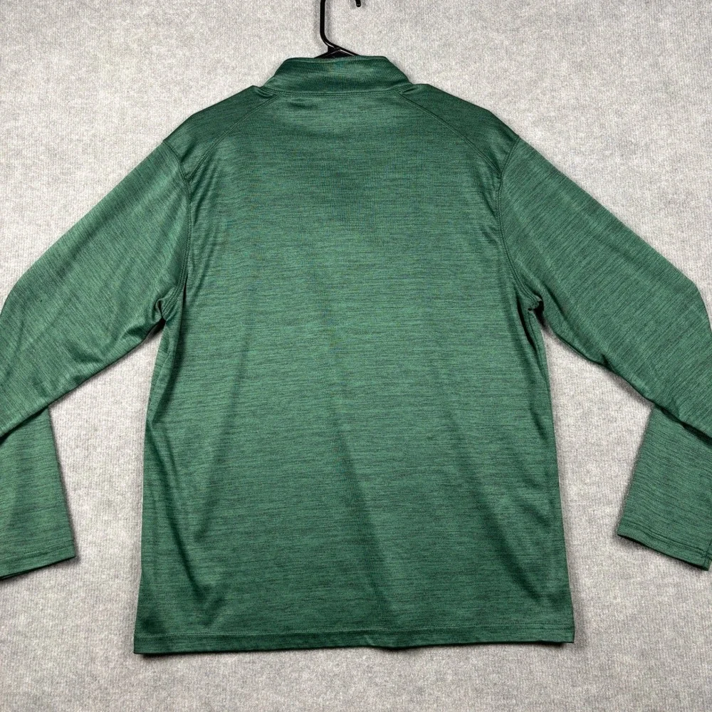 BSN Sports MSSU Lions 1/4 Zip Pullover Performance Athletic Large Green Heather