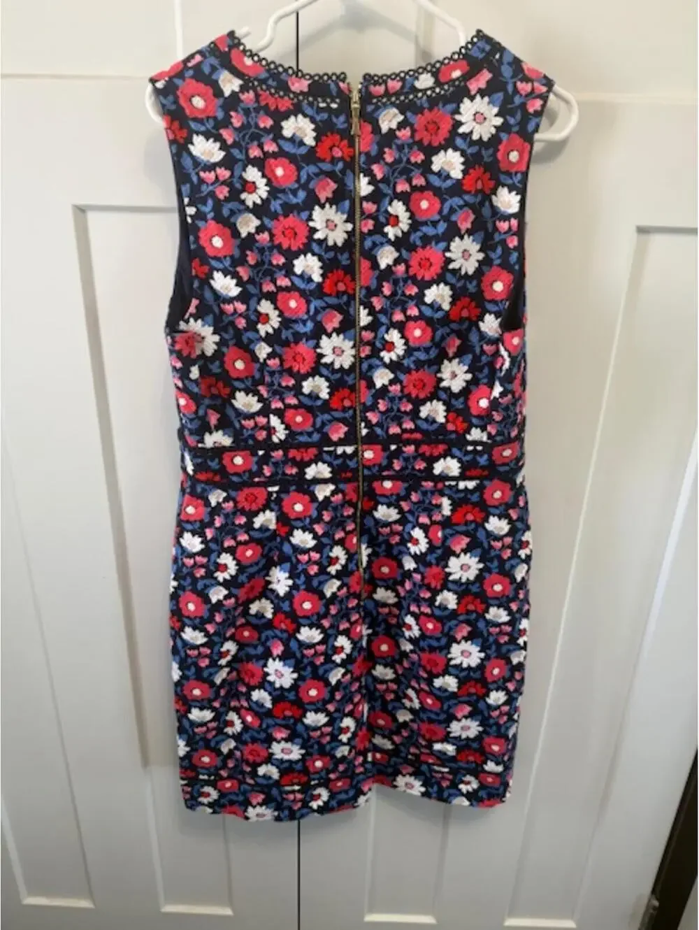 NWOT Kate Spade shore thing daisy jacquard sheath dress in navy,red,white sz 4