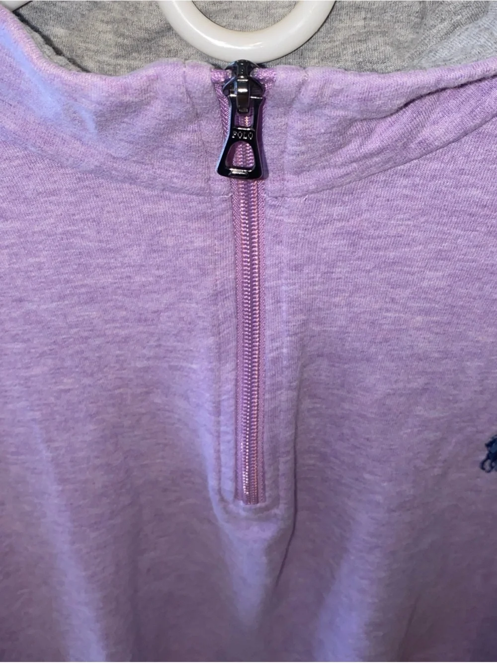 Polo by Ralph Lauren Heather Gray & Lavender Crewneck