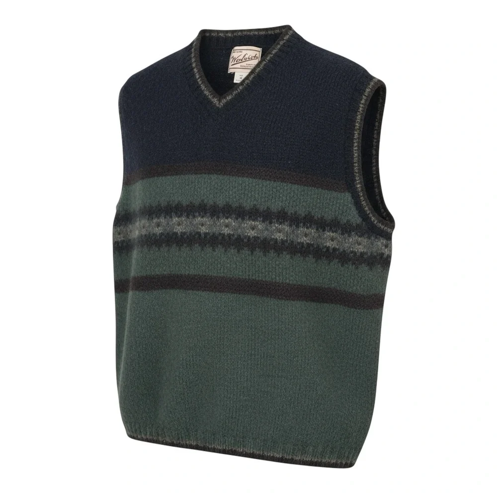 🔥 Vintage Woolrich Sweater Vest‎ 🦌 90s Outdoorscore Knit (Men’s M)