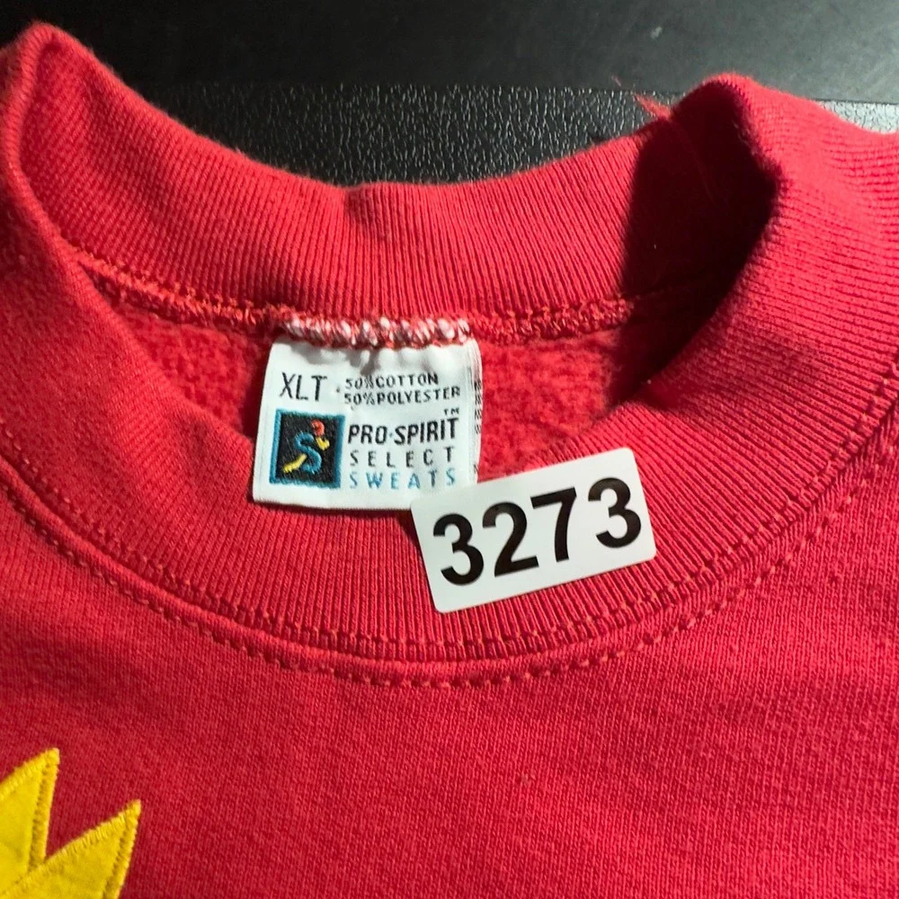 Vintage Pro Spirit Sunflower Crow Sweatshirt Mens XLT Red Cottagecore 90s USA