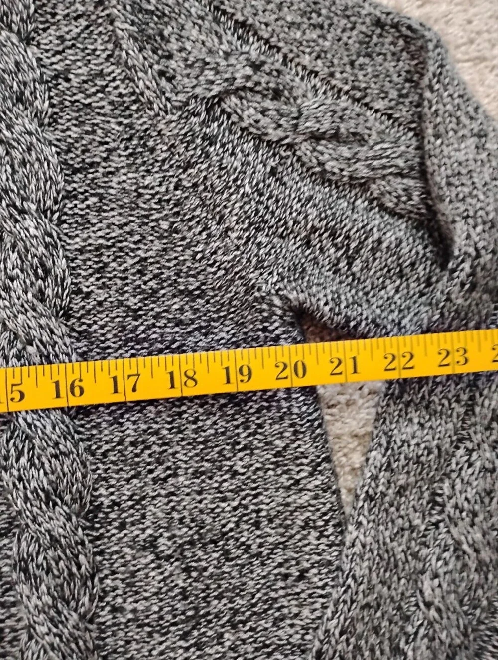 Saks Fifth Avenue Men's Black-Gray Marled Cable Knit Zip Hoodie