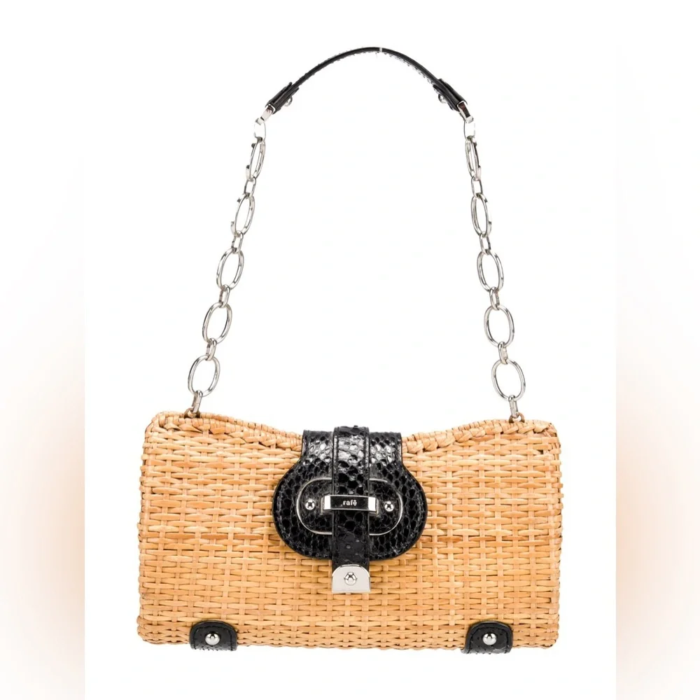 Rafe Straw Shoulder Bag