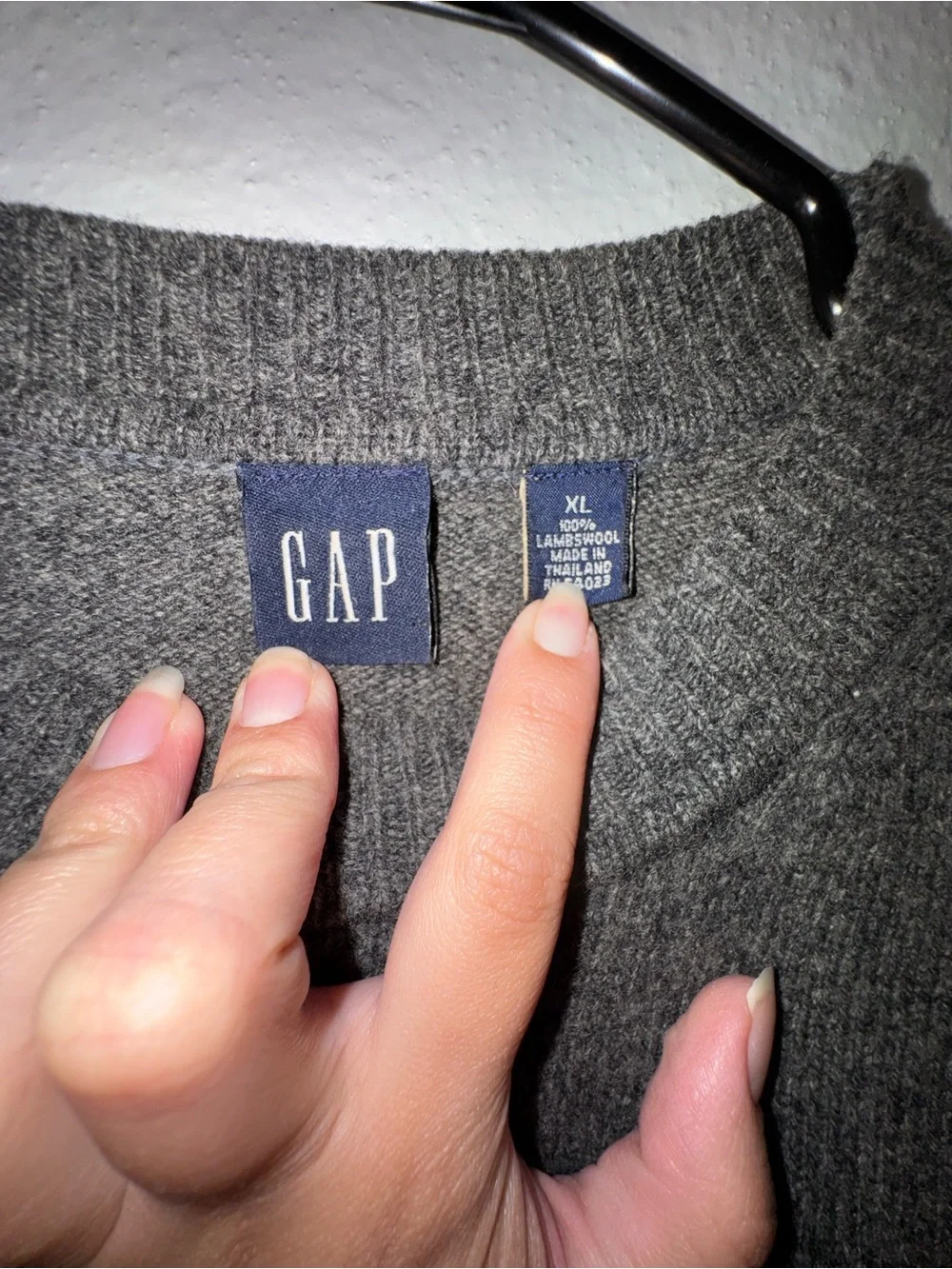 GAP Vintage Men's Crewneck Sweater - Charcoal Gray