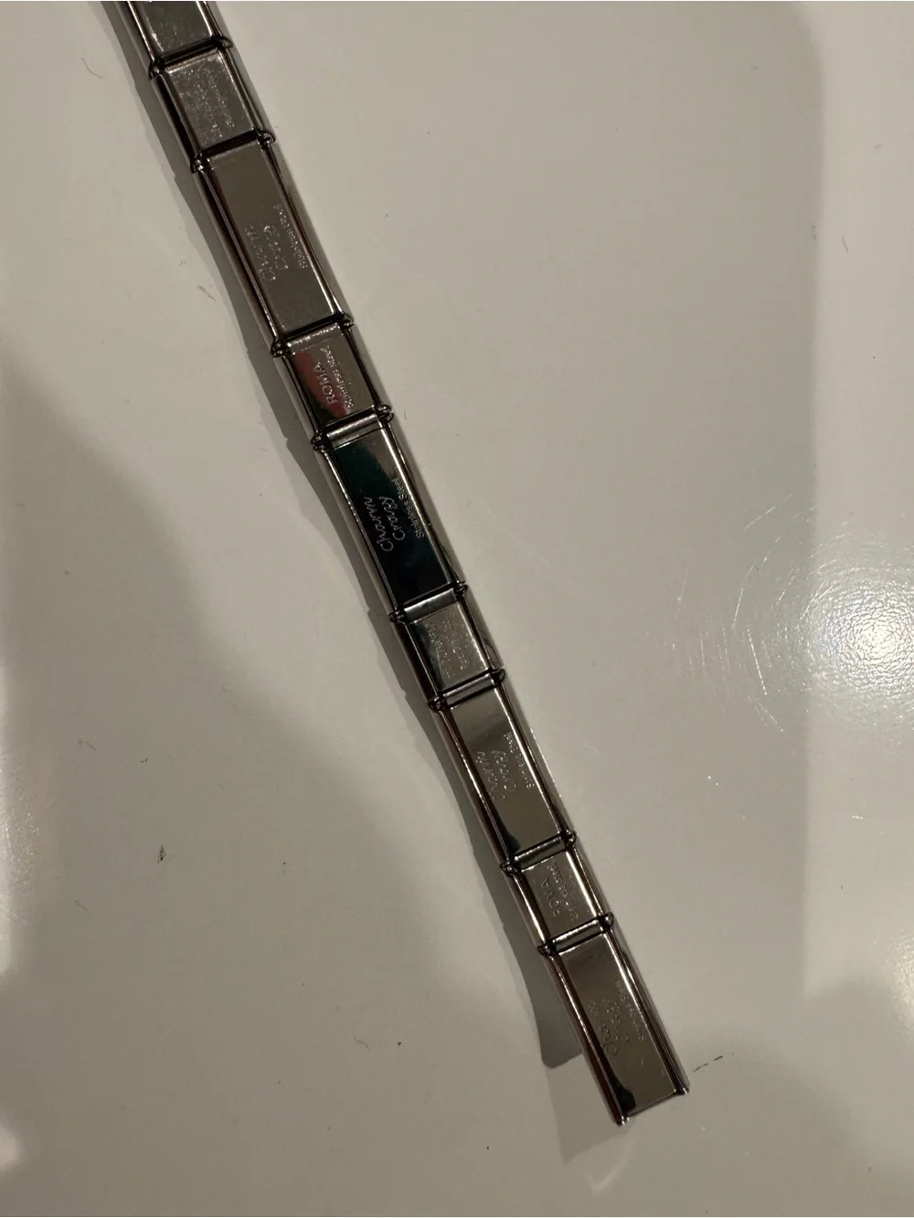 St. Louis Rams Silver Stainless Steel Link Bracelet