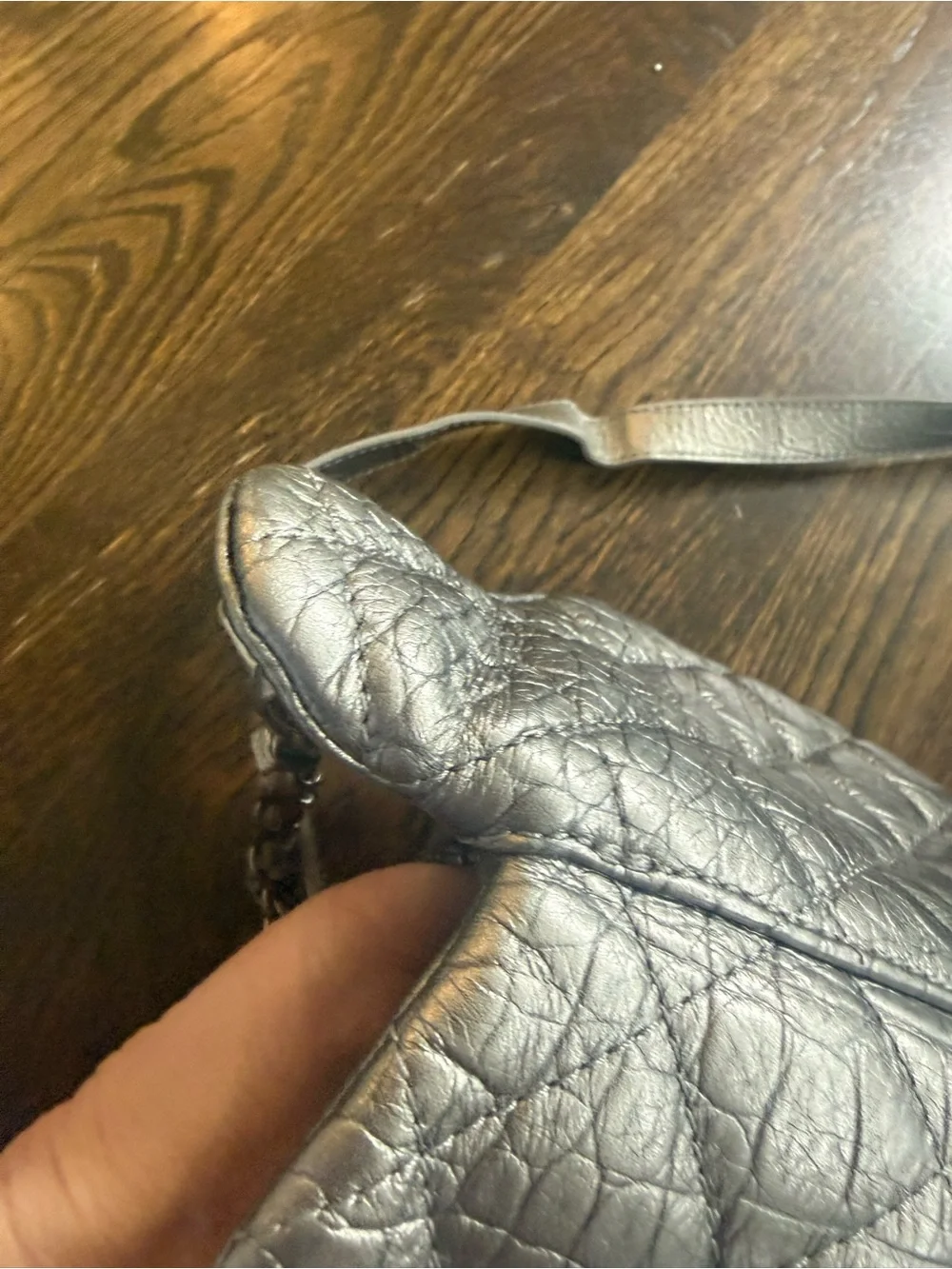 CHANEL leather polished
