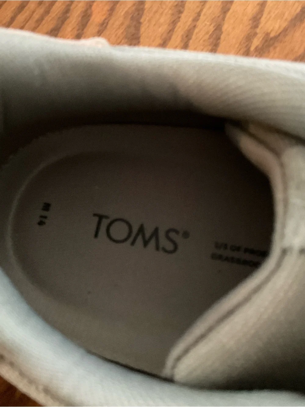 Toms Men’s Sage Green Canvas Top Lace Up Sneakers, Sz 14
