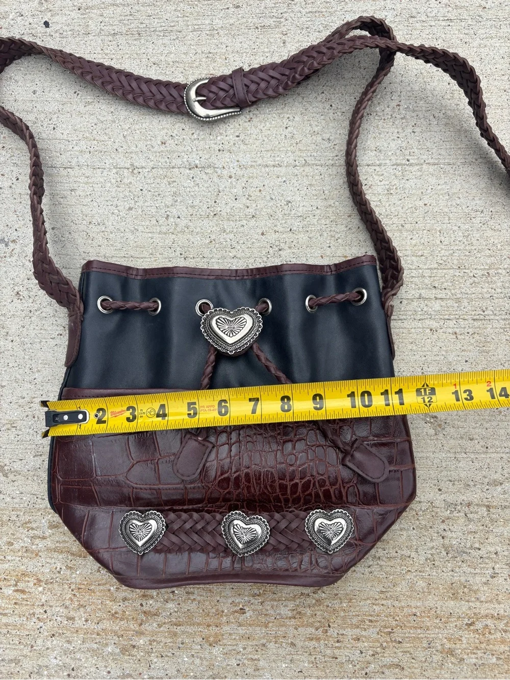 Vintage Brighton Western Crossbody Tote Bag