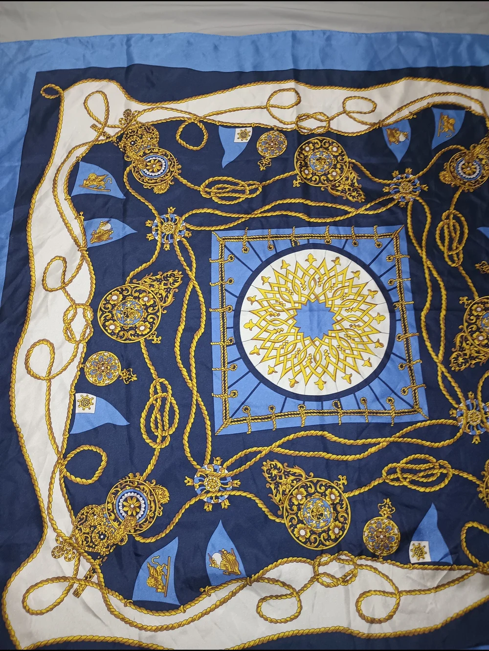 Talbots scarf silk print